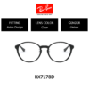 Ray-Ban PHANTOS  RX7178D 5725  Unisex Asian Fitting   Glasses  Size 51mm